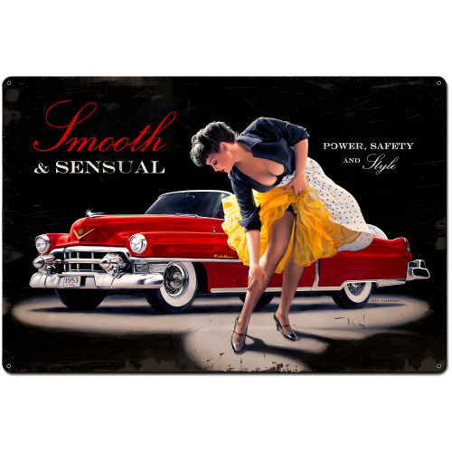 Smooth and Sensual XL Metal Sign - 36" x 24"