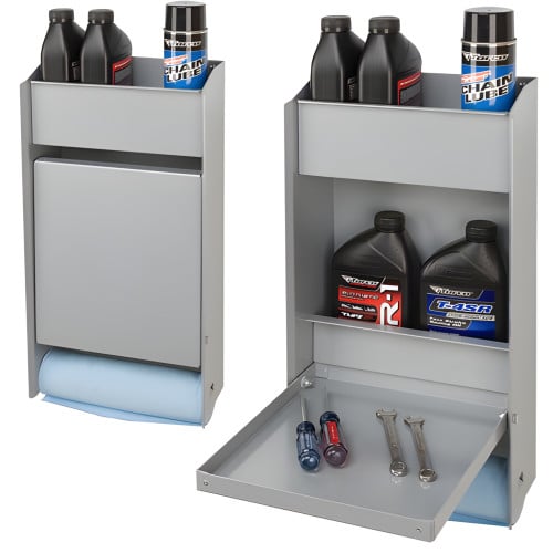 11" Wide Small Shelving and Folding Workstation