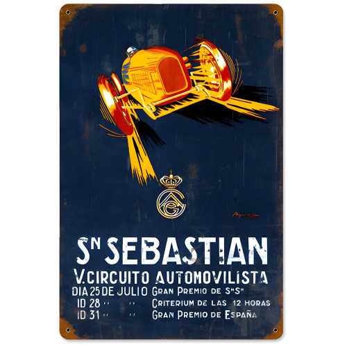 San Sebastian Metal Sign - 18" x 12"