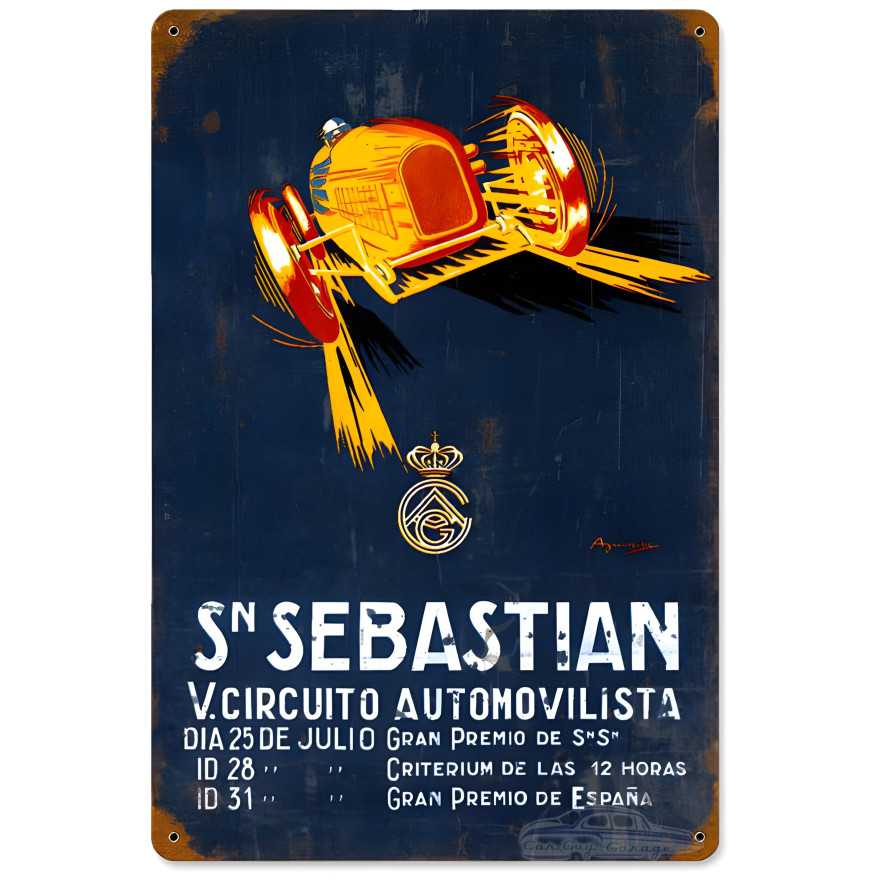 San Sebastian Metal Sign - 18" x 12"