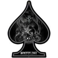 Spade Nowhere Fast Metal Sign - 18" x 24"