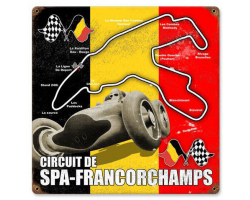 Spa-Francorchamps Metal Sign - 12" x 12"