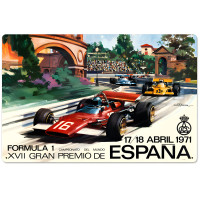 Spanish Formula One Metal Sign - 24" x 16"