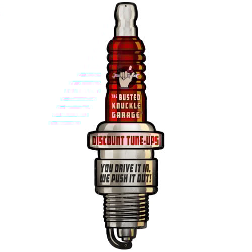 Spark Plug Sign - 7" x 31"