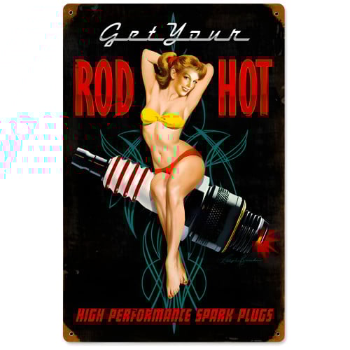 Spark Plugs Metal Sign - 12" x 18"