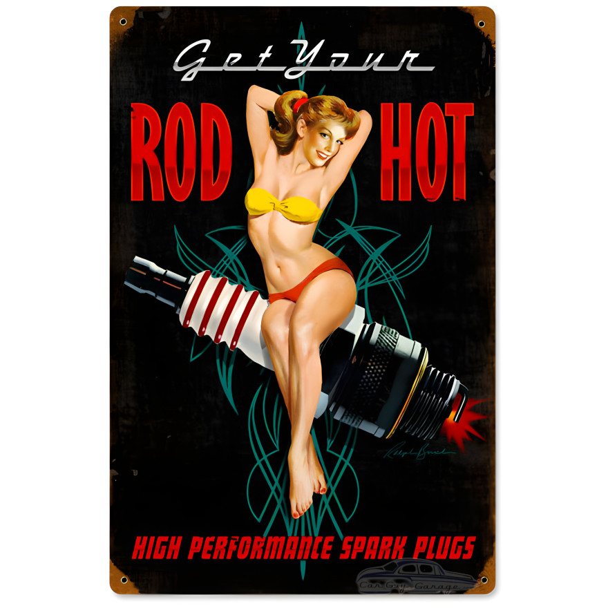 Spark Plugs Metal Sign - 12" x 18"