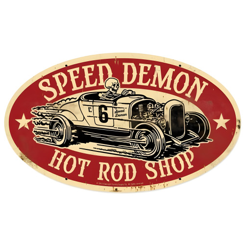 Speed Demon HRShop Metal Sign - 24" x 14"