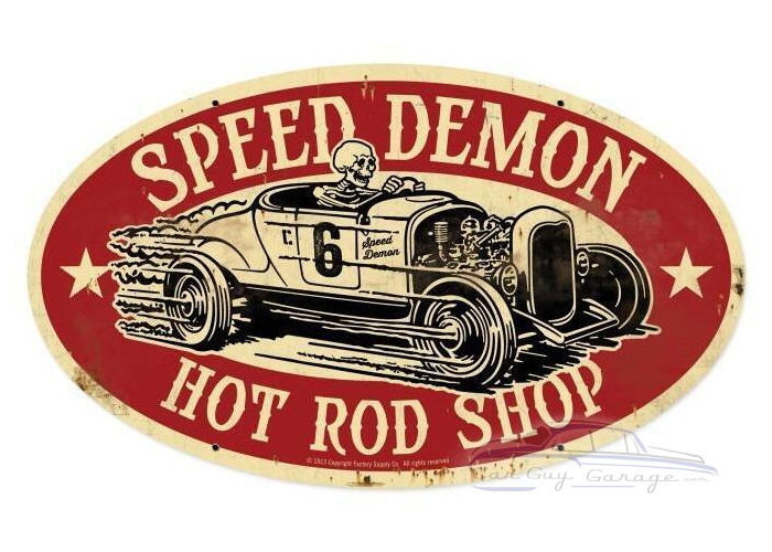 Speed Demon HRShop Metal Sign - 24" x 14"