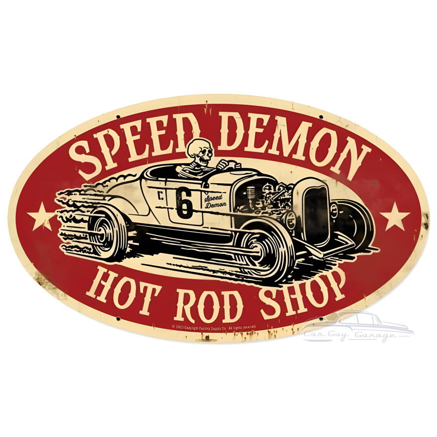 Speed Demon HRShop Metal Sign - 24" x 14"