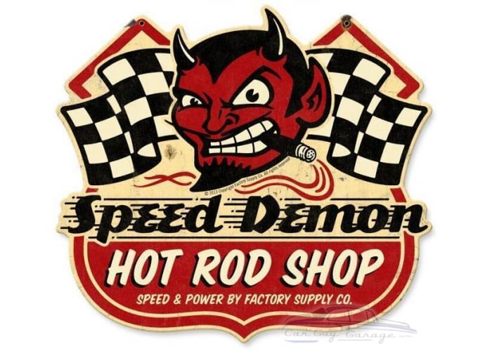 Speed Demon HRShop Metal Sign - 15" x 13"