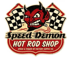 Speed Demon Hot Rod Shop Metal Sign - 27" x 24"