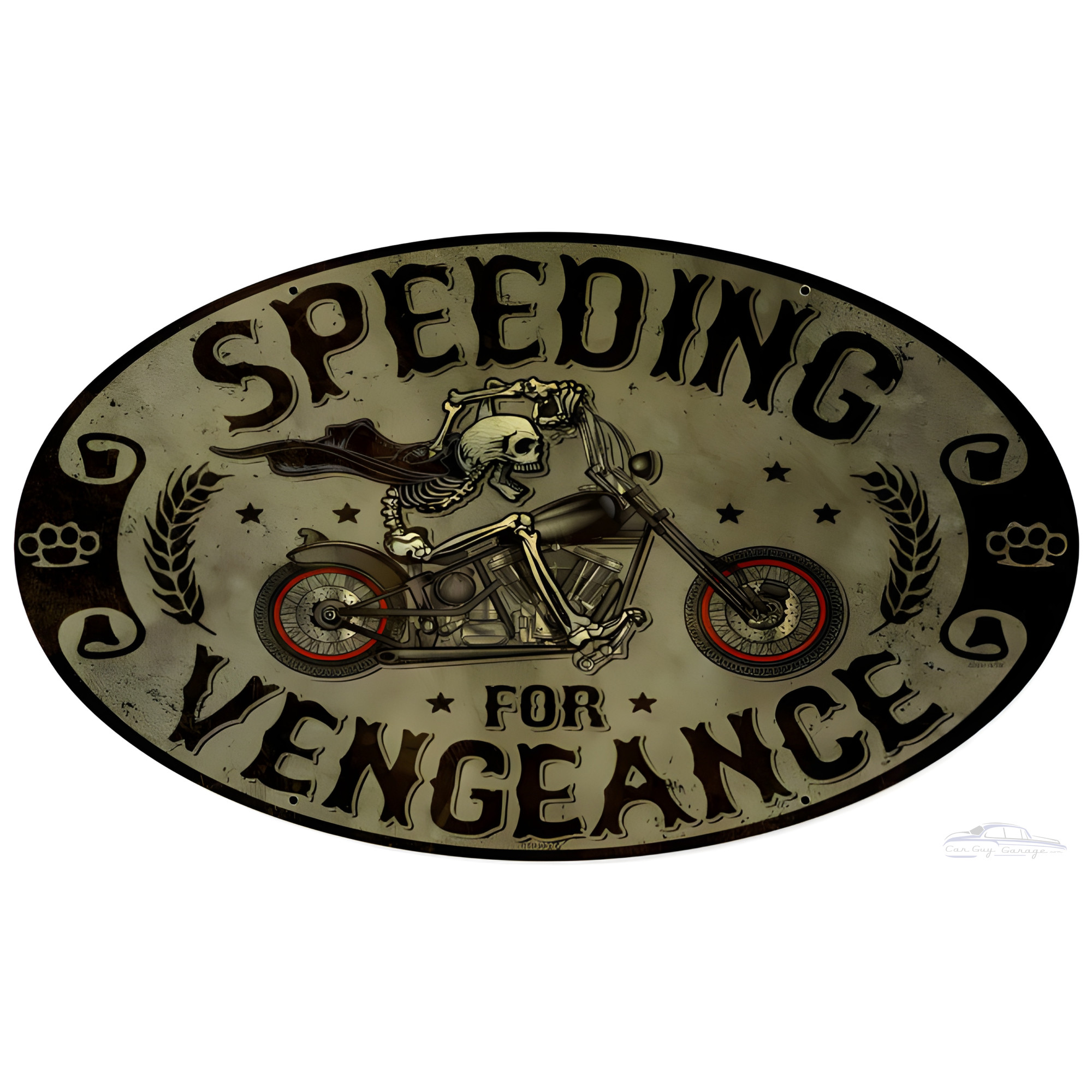 Speeding Vengeance Metal Sign - 24