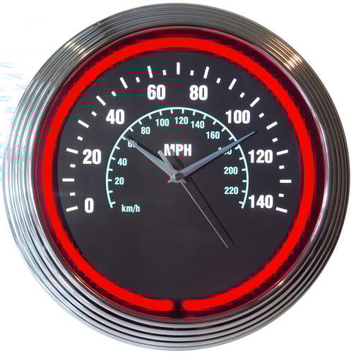 Speedometer Neon Clock