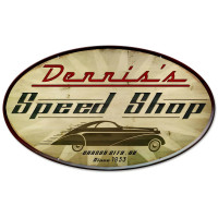Speed Shop Metal Sign - 24" x 14"