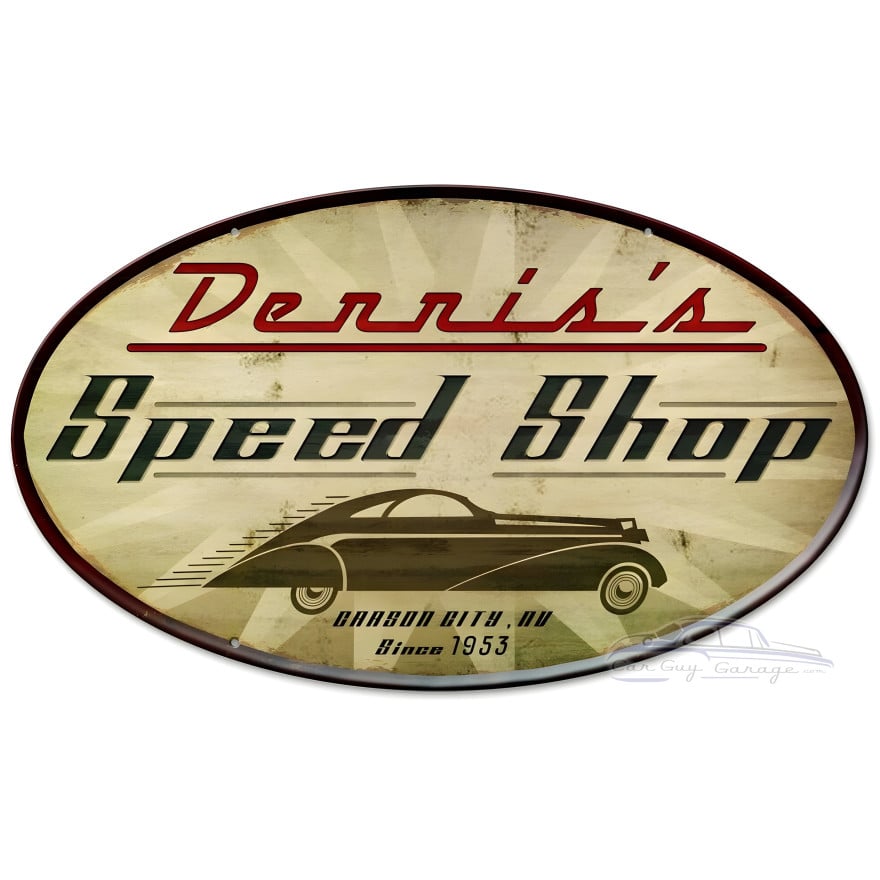Speed Shop Metal Sign - 24" x 14"