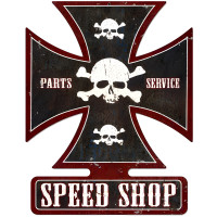 Speed Shop Metal Sign - 19" x 15"