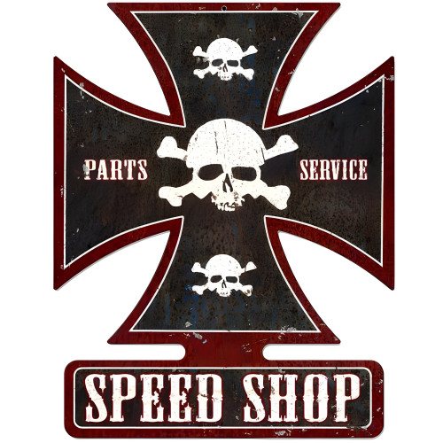 Speed Shop Metal Sign - 19" x 15"