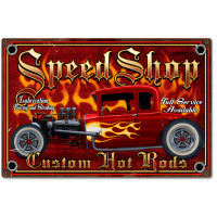 Speedshop Metal Sign - 24" x 16"