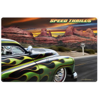 Speed Thrills Metal Sign - 36" x 24"