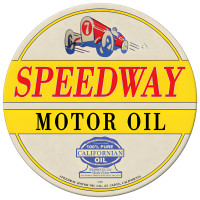 Speedway Oil Metal Sign - 14" Round
