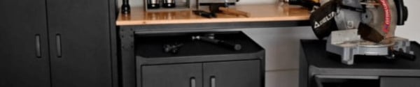 Black Steel Cabinets - 18 Gauge Welded