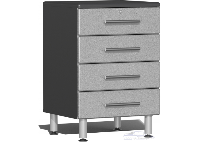 Silver Modular 4-Drawer Base Cabinet