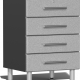 Stardust Silver Metallic MDF 4-Drawer Base Cabinet