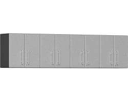 Silver Modular 4 Piece Wall Cabinet Kit