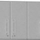 Stardust Silver Metallic MDF 4-Piece Wall Cabinet Kit