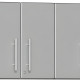 Silver Modular 4 Piece Wall Cabinet Kit