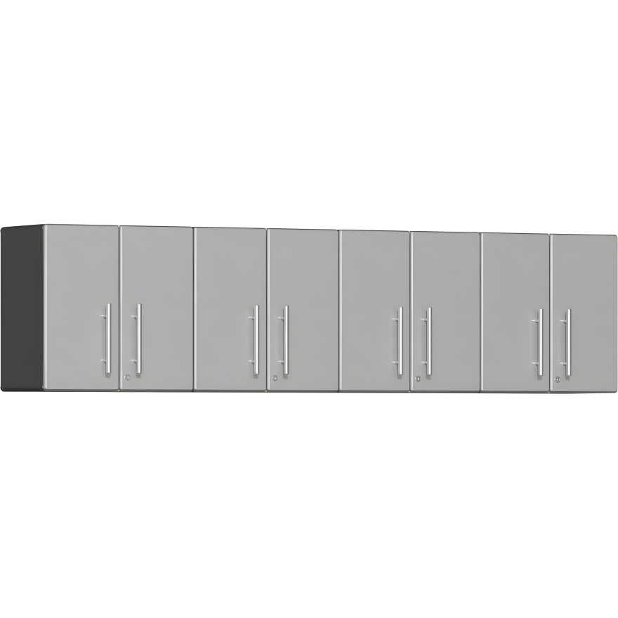 Silver Modular 4 Piece Garage Wall Cabinet Kit Silver Modular 4 Piece Garage Wall Cabinet Kit