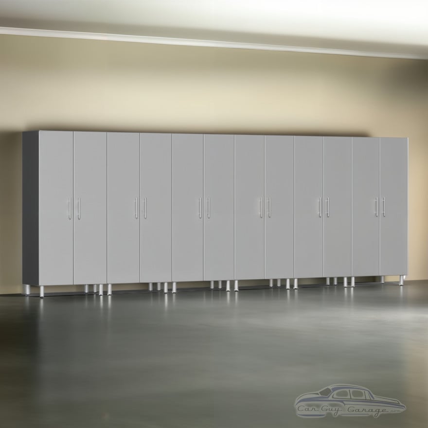 Silver Modular 6 Piece Garage Storage Closets Silver Modular 6 Piece Garage Storage Closets