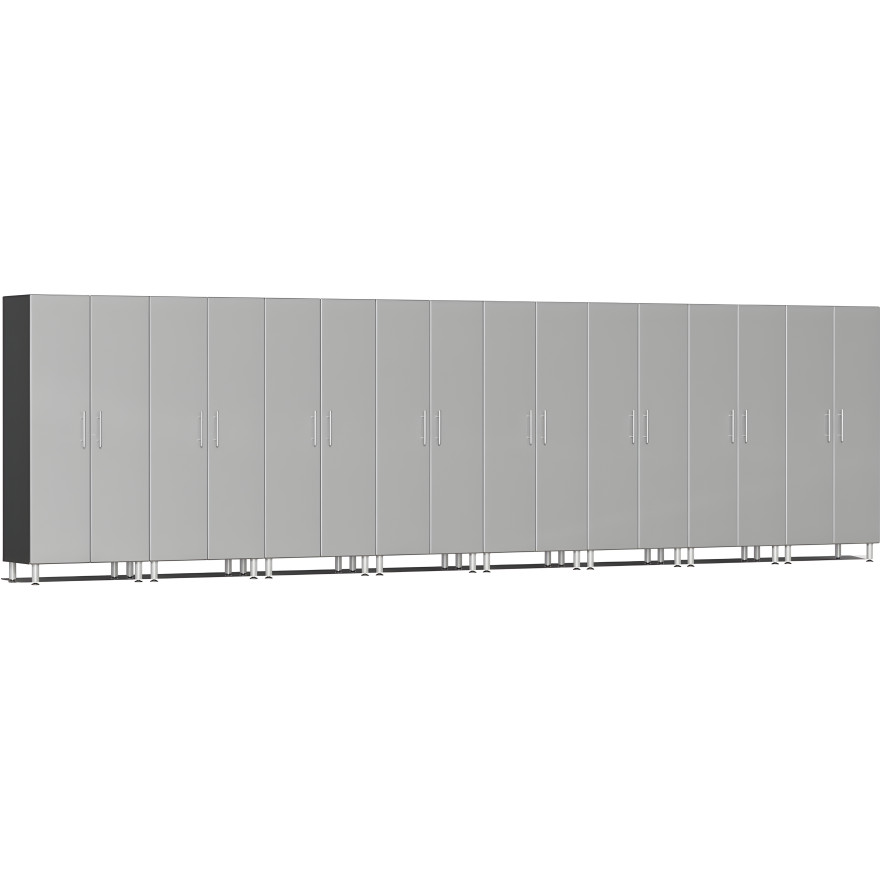 Silver Modular 8 Piece Garage Storage Closet Kit Silver Modular 8 Piece Garage Storage Closet Kit