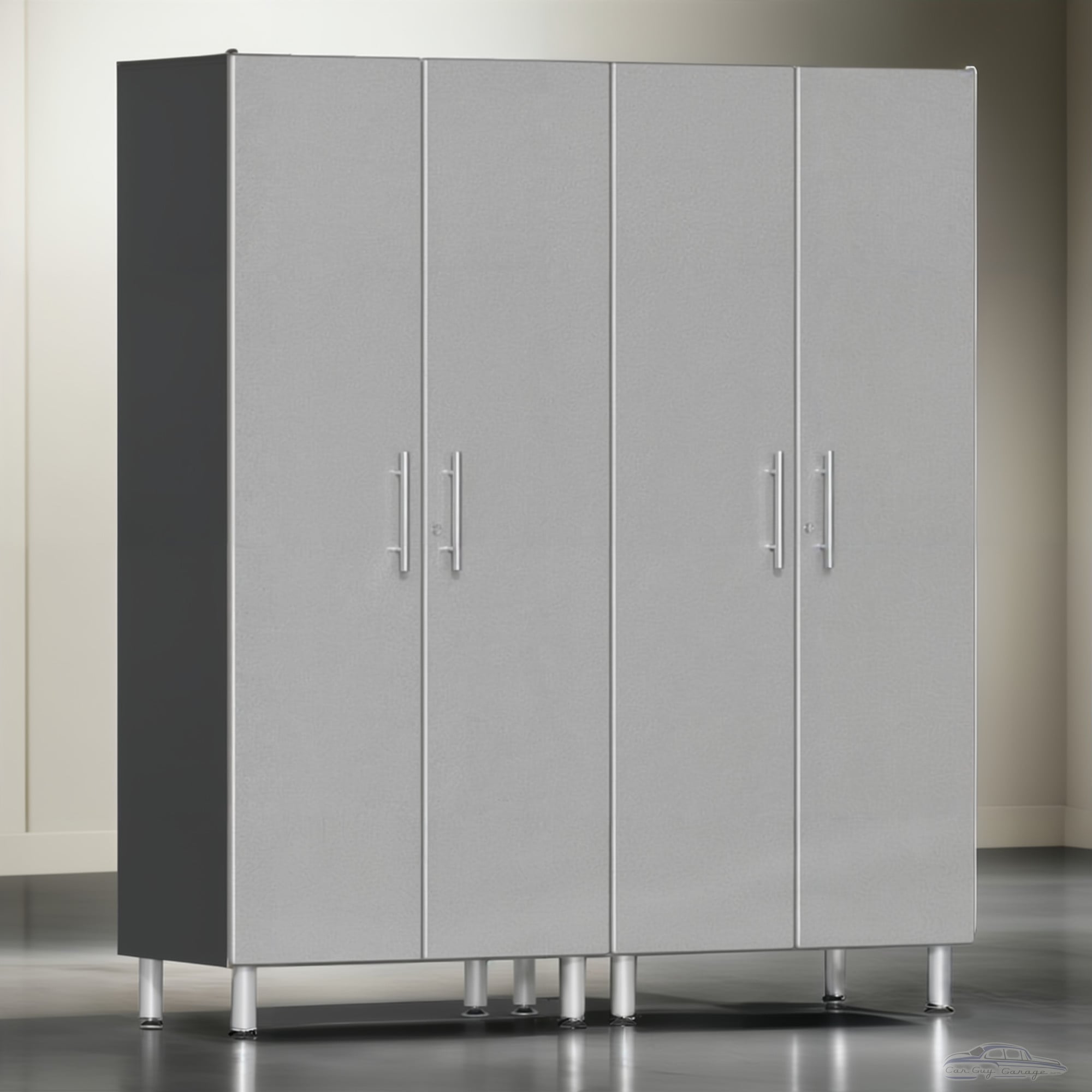 Silver Modular 2 Piece Closets - Garage Storage Solution