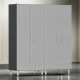 Silver Modular 2 Piece Garage Storage Closets Silver Modular 2 Piece Garage Storage Closets