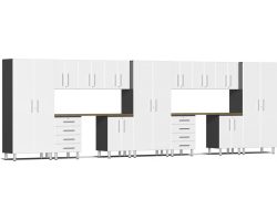 White Modular 15 Piece Kit with Dual Workstation