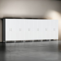 White Modular 6-Piece Tall Garage Storage Cabinet Set