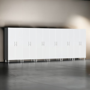 White Modular 6 Piece Garage Storage Closets