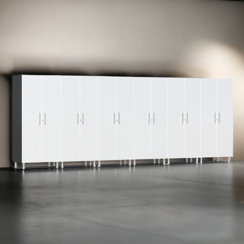 White Modular 6 Piece Garage Storage Closets