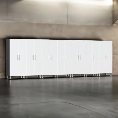 White Modular 7 Piece Garage Storage Closets