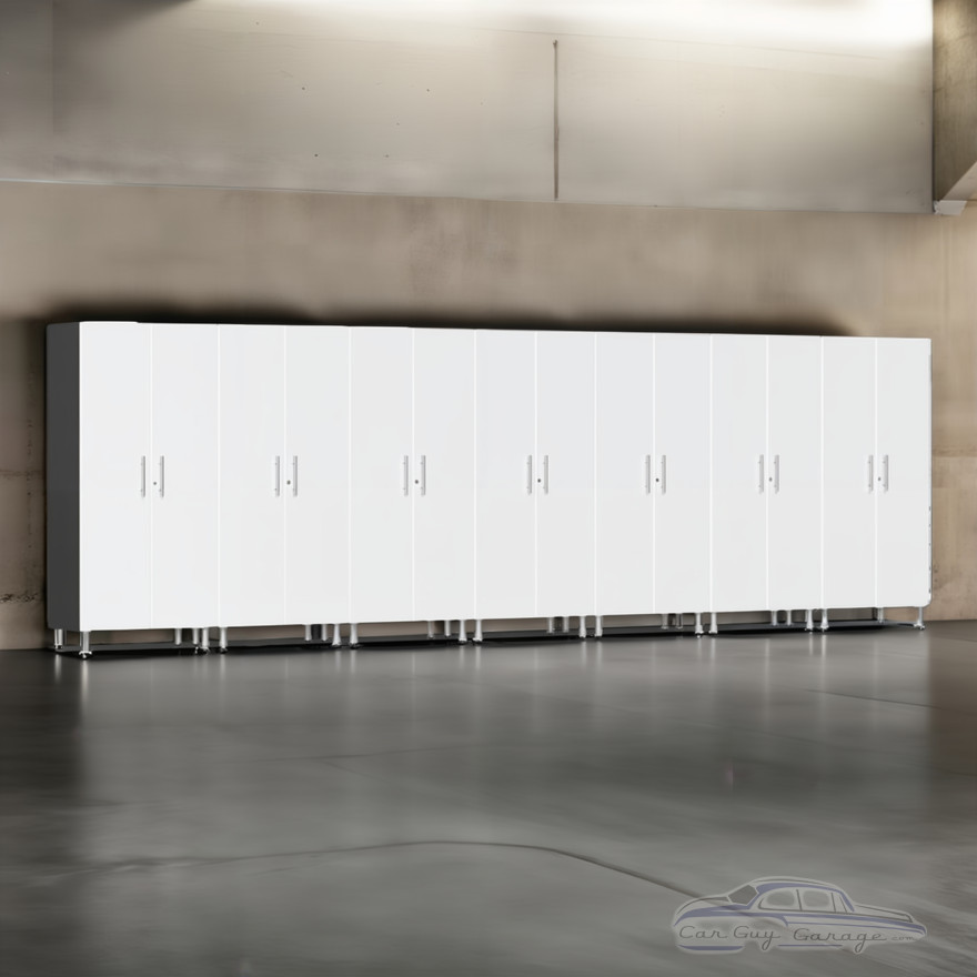 White Modular 7 Piece Garage Storage Closets White Modular 7 Piece Garage Storage Closets