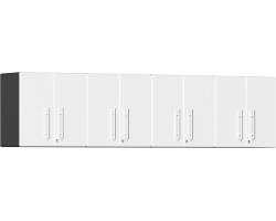 Starfire White Metallic MDF 4-Piece Wall Cabinet Kit