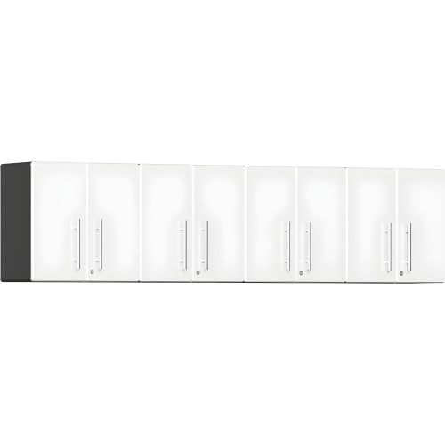 White Modular 4 Piece Garage Wall Cabinet Kit