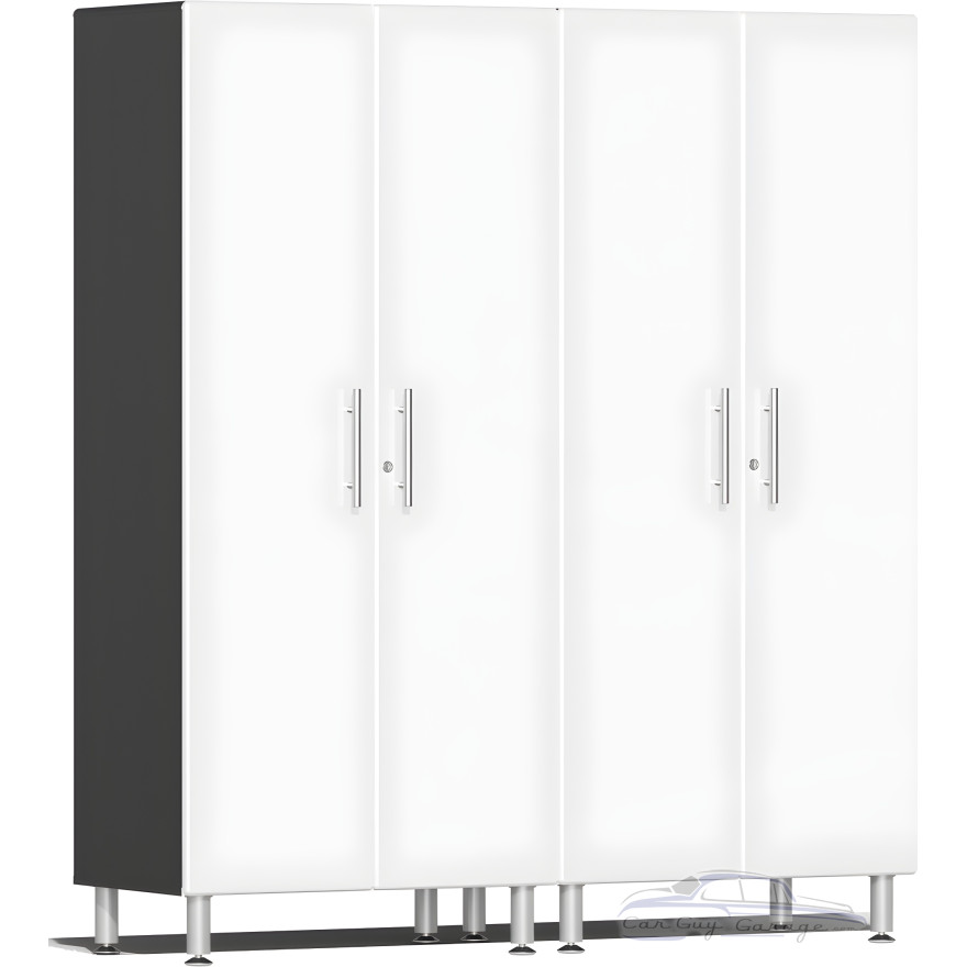 White Modular 2 Piece Garage Storage Closets White Modular 2 Piece Garage Storage Closets