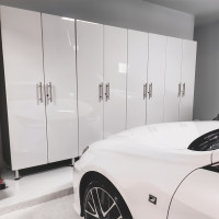 White Modular 4 Piece Garage Storage Closets