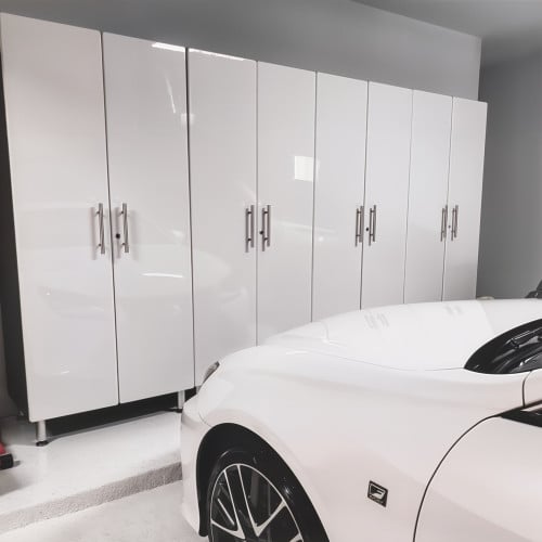 White Modular 4 Piece Garage Storage Closets