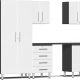 White Modular 6 Piece Kit with Workstation