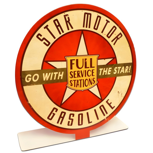 Star Motor Gas Topper Metal Sign - 8" x 8"