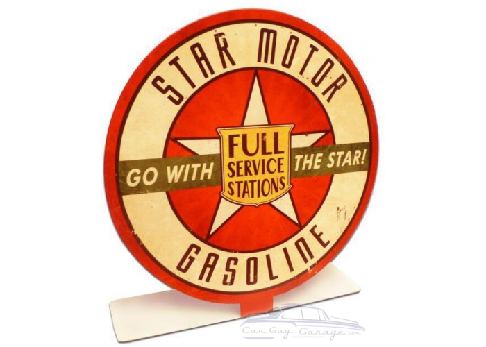 Star Motor Gas Topper Metal Sign