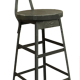 Industrial Shop Stool with Backrest- 28"